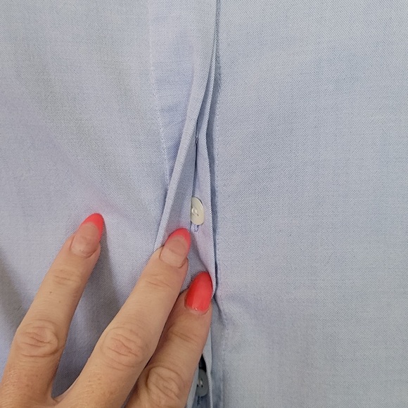 J. Crew Women's Cotton Chambray Denim Short Sleeve Blouse Rhinestone Sz 00 - Picture 5 of 9